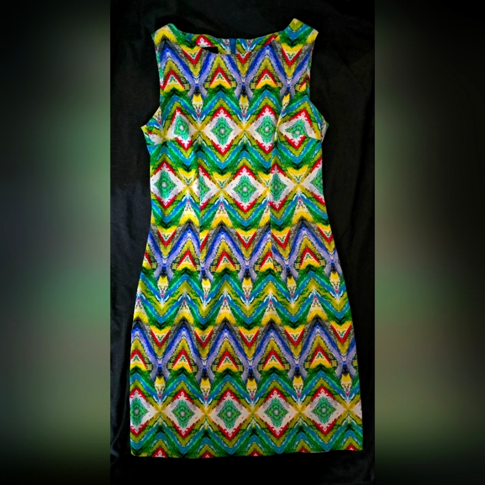 ABG Multicolor Chevron Pattern Dress Sz 6